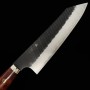 Cuchillo de Chef Japonés Kiritsuke - NIGARA - Acero inoxidable SG2 - Kurouchi - Mango de Karin - Tamaño:21cm