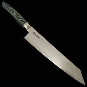 Cuchillo Japonés Kiritsuke - ZANMAI - Serie Revolution - Mango Decagonal Verde - Acero SPG2 - Tam: 23cm