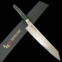 Cuchillo Japonés Kiritsuke - ZANMAI - Serie Revolution - Mango Decagonal Verde - Acero SPG2 - Tam: 23cm