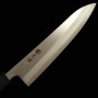 Cuchillo de Chef Gyuto Japonés - MIURA - Acero blanco No1 - Mango de Madera índigo - Tamaño:21cm