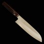 Cuchillo de Santoku Japonés - HADO - Serie de Kijiro - Acero inoxidable Ginsan - Tamaño: 18cm