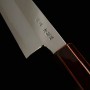 Cuchillo de Santoku Japonés - HADO - Serie de Kijiro - Acero inoxidable Ginsan - Tamaño: 18cm