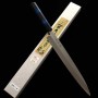 Cuchillo Japonés Yanagiba - SAKAI TAKAYUKI - Acero inoxidable al molibdeno - Mango de resina azul-cáscara de tortuga Tam:27/30cm