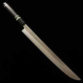 Cuchillo japonés sakimaru takobiki TADOKORO Acero inoxidable ginsan acabado espejo Tamaño:30cm