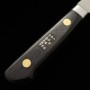 Cuchillo Japonés de Chef Gyuto - MISONO - Serie EU Carbon - grabado de flores - Medidas: 21cm