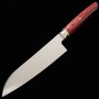 Cuchillo Japonés Santoku - ZANMAI - Serie Revolution - Mango Decagonal - Red Pakka Wood - Acero SPG2 - Tam: 18cm