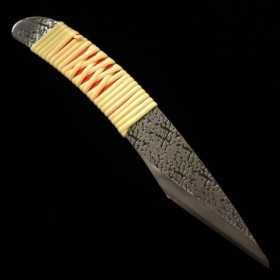 Fujimaki Kiridashi hecho a mano - MIURA - Aogami 2 - Mango curvo - Tamaño:24/30mm