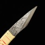 Fujimaki Kiridashi hecho a mano - MIURA - Aogami 2 - Mango curvo - Tamaño:24/30mm