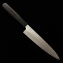 Cuchillo japonés - MIURA - Serie Itadaki - Yoshikazu Tanaka - acero blanco 2 mango de ébano shinogi- Tamaño:15cm