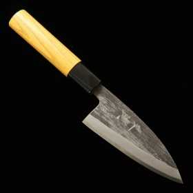 Cuchillo japonés Ajikiri para pescados pequeños- Miura - Azul2 - Acabado negro - Tamaño:10.5mm