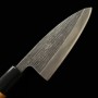 Cuchillo japonés kodeba - Miura - Carbono Aogami 2 - Mango Zelkova - Tamaño:10.5/12cm