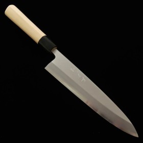 Cuchillo de Mioroshi Japonés - MIURA ITADAKI - Acero al carbono blanco No.2 - Acabado Kasumi - Tamaño : 18/21/24cm