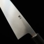 Cuchillo de Mioroshi Japonés - MIURA ITADAKI - Acero al carbono blanco No.2 - Acabado Kasumi - Tamaño : 18/21/24cm