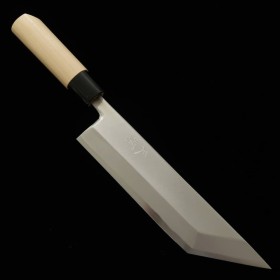 Cuchillo japonés Edogata Unagisaki - MIURA - Acero al carbono blanco No.2 - Acabado Kasumi - Tamaño : 21cm