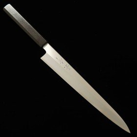 Cuchillo Rebanador Japonés Sujihiki - KAGEKIYO - Acero al carbono blanco No.2 - Mango de Madera lacada - Tamaño: 24cm
