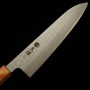 Cuchillo de Chef Japonés Gyuto - MIURA - Acero inoxidable VG10 - Textura martilleada - Mango de Nogal - Tamaño : 21cm