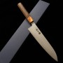 Cuchillo de Chef Japonés Gyuto - MIURA - Acero inoxidable VG10 - Textura martilleada - Mango de Nogal - Tamaño : 21cm