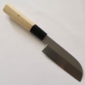 Japanese Kawamuki knife - MIURA - White steel No.2 - Kasumi finish - Magnolia wood handle - Size : 10.5cm