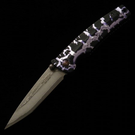 Japanese pocket knife - Mcusta - Infinity 004 - PurpleHeizu Damascus - MC-004DCD12 - size: 8.5cm