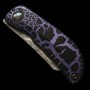 Japanese pocket knife - Mcusta - Infinity 021 - Purple Heizu Damascus Hammered - MC-021DHD12 - size: 4.5cm