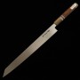 Japanese Kengata Yanagiba knife - SUISIN - Honyaki - White carbon steel No.2 - Kenji Togashi - snake wood handle - sizer: 30cm