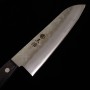 Japanese santoku knife - MIURA - Stainless ginsan - Purple Handle - Size:18cm