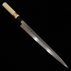 Japanese Fuguhiki knife - SAKAI TAKAYUKI - White steel No.3 - Kasumi finish - Magnolia wood handle - Size : 30cm