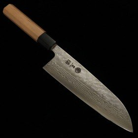 Japanese Santoku knife - MIURA - Stainless 440C - Cherry wood handle - Size : 16.5cm
