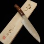 Cuchillo Japonés Santoku - TAKESHI SAJI - Acero Damasco R2 - Diamond Finish - Tam: 18cm