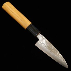 Cuchillo japonés Ajikiri - Miura - acero plateado no.3 - mango de Zelkova - Tamaño: 7,5/9cm