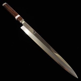 Japanese Yanagiba knife - SAKAI TAKAYUKI - Shiden series - Stainless Ginsan - Ironwood handle - Size : 30cm
