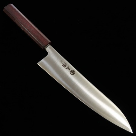 Japanese Chef Knife Gyuto - MIURA - Silver3 (stainless steel) - Oak handle - size: 21cm