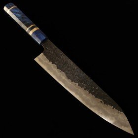 Cuchillo de Chef Japonés Gyuto - MANAKA KISUKE - Serie de ENN - Acero al carbono azul No.1 - Tamaño:24cm