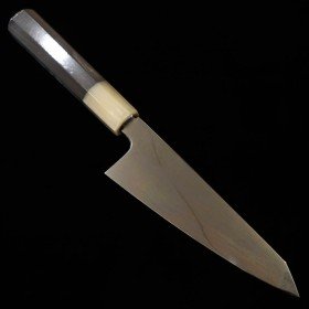 Cuchillo japonés Sabaki - SUISIN - Mizu Honyaki - Togashi Kenji - Carbono azul 2 - Mango de ébano - tamaño: 15cm