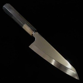Cuchillo Sabaki Japonés - SUISIN - MizuHonyaki - TogashiKenji - Carbono azul 2 - Mango de ébano - tamaño: 15cm