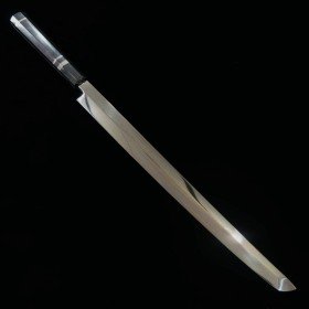 Cuchillo Japonés Sakimaru Takohiki - SUISIN - MizuHonyaki - Ikeda Yoshikazu - Carbono blanco 1 - Mango de ébano - tamaño: 36cm