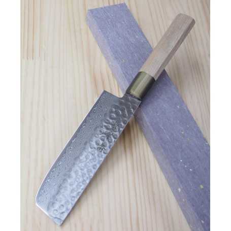 Cuchillo Japonés Nakiri - SAKAI TAKAYUKI - 45 Capas Damasco - Tam: 15cm