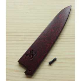 Vaina - Saya de madera para cuchillo Petty - ZANMAI - Tam: 11/15cm - Rojo