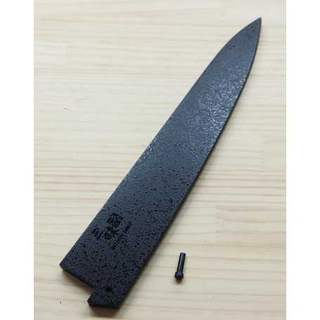 Vaina - Saya de madera para cuchillo Slicer Sujihiki - ZANMAI - Tam: 24 / 27cm - Negro