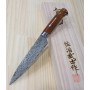 Cuchillo Japonés Petty - TAKESHI SAJI - Acero Damasco R2 - Black Finish - Tam: 13.5/15cm