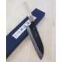 Cuchillo Japonés Santoku - MIURA - Serie Carbon White Steel 1 - Black Finish - Tam: 18cm