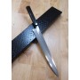 Cuchillo Japonés Sujihiki - KAGEKIYO - Serie Urushi Kuroro - Blue Steel No.1 - Tam: 27cm