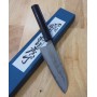 Cuchillo Japonés Santoku Mini - MIURA - Serie Ginryu Damasco - Blue Steel No.2 - Tam: 13,5cm