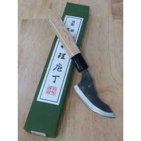 Cuchillo japonés Kawahagi para desollar - Miura - Aogami 2 - Mango de Zelkova - Tamaño8.5cm