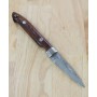 Cuchillo de pesca japonés - Katayama Yuta - Kawasemi - Damasco VG-10 - mango de madera de hierro - lanza - Tamaño:7.3cm