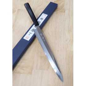 Cuchillo Japonés Yanagiba - MIURA - Serie Itadaki - Acabado Espejo - Madera de Ébano - Tamaño: 27/30cm